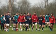 25 February 2019; Munster players during Munster Rugby squad training at the University of Limerick in Limerick. Photo by Diarmuid Greene/Sportsfile