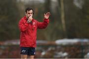 25 February 2019; Munster head coach Johann van Graan during Munster Rugby squad training at the University of Limerick in Limerick. Photo by Diarmuid Greene/Sportsfile