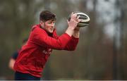 25 February 2019; Jack O'Donoghue during Munster Rugby squad training at the University of Limerick in Limerick. Photo by Diarmuid Greene/Sportsfile