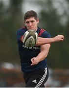 25 February 2019; Dan Goggin during Munster Rugby squad training at the University of Limerick in Limerick. Photo by Diarmuid Greene/Sportsfile