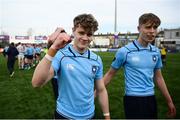 25 February 2019; Rohan Van Der Akker of St Michael's College celebrates following the Bank of Ireland Leinster Schools Senior Cup Round 2 match between Blackrock College and St Michael’s College at Energia Park in Donnybrook, Dublin. Photo by David Fitzgerald/Sportsfile