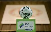 25 February 2019; The match ball is seen prior to the SSE Airtricity League Premier Division match between St Patrick's Athletic and Finn Harps at Richmond Park in Dublin. Photo by Harry Murphy/Sportsfile