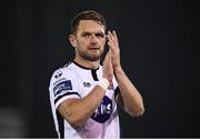 25 February 2019; Dane Massey of Dundalk acknowledges the supporters following the SSE Airtricity League Premier Division match between Dundalk and UCD at Oriel Park in Dundalk, Co Louth. Photo by Eóin Noonan/Sportsfile