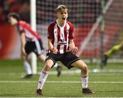 25 February 2019; Ciaron Harkin of Derry City celebrates after his side's third goal during the SSE Airtricity League Premier Division match between Derry City and Waterford at the Ryan McBride Brandwell Stadium in Derry. Photo by Oliver McVeigh/Sportsfile