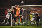 25 February 2019; Shamrock Rovers goalkeeper Alan Mannus attacks a late corner during the SSE Airtricity League Premier Division match between Bohemians and Shamrock Rovers at Dalymount Park in Dublin. Photo by Stephen McCarthy/Sportsfile