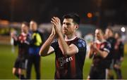 25 February 2019; Dinny Corcoran of Bohemians celebrates following the SSE Airtricity League Premier Division match between Bohemians and Shamrock Rovers at Dalymount Park in Dublin. Photo by Ben McShane/Sportsfile