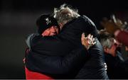 20 February 2019; UCC manager Billy Morgan, left, and Dr Con Murphy celebrate after the Electric Ireland HE GAA Sigerson Cup Final match between St Mary's University College Belfast and University College Cork at O'Moore Park in Portlaoise, Laois. Photo by Piaras Ó Mídheach/Sportsfile