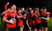 20 February 2019; UCC players celebrate after the Electric Ireland HE GAA Sigerson Cup Final match between St Mary's University College Belfast and University College Cork at O'Moore Park in Portlaoise, Laois. Photo by Piaras Ó Mídheach/Sportsfile