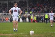 24 February 2019; Kevin Feely of Kildare prepares to take a penalty during the Allianz Football League Division 2 Round 4 match between Kildare and Clare at St Conleth's Park in Newbridge, Co Kildare. Photo by Piaras Ó Mídheach/Sportsfile