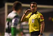 25 February 2019; Referee Robert Harvey during the SSE Airtricity League Premier Division match between Bohemians and Shamrock Rovers at Dalymount Park in Dublin. Photo by Ben McShane/Sportsfile