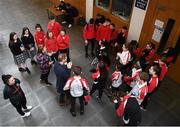 26 February 2019; Councillor Gary Gannon brings students of Luttrellstown Community College on a tour of Trinity College during the More Than A Club: Bohemians - Run The Club event at the Sports Centre, Trinity College in Dublin. Photo by David Fitzgerald/Sportsfile