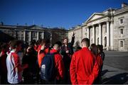 26 February 2019; Councillor Gary Gannon brings students of Luttrellstown Community College on a tour of Trinity College during the More Than A Club: Bohemians - Run The Club event at the Sports Centre, Trinity College in Dublin. Photo by David Fitzgerald/Sportsfile