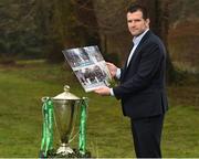 27 February 2019; The Leinster Rugby team that won a first ever Heineken Cup for the club in 2009 will be celebrated at a special gala dinner in the RDS Main Hall on the 28th May 2019. Proudly supported by Bank of Ireland, the exclusive gala dinner will celebrate the achievements of Head Coach Michael Cheika, Captain Leo Cullen, plus the rest of the coaching and playing team that took home a maiden European title. At Leinster Rugby HQ in UCD today to launch the gala dinner were former Leinster Rugby players Shane Jennings and Gordon D’Arcy as well as Leinster Rugby CEO Mick Dawson. Proceeds from ticket sales will go towards the Leinster Rugby Centres of Excellence project and a nominated charity of the 2009 team, CMRF Crumlin. Leinster Rugby is grateful to Bank of Ireland, the InterContinental Dublin, Communicorp and Diageo for their support of the gala dinner. To register your interest, email events@leinsterrugby.ie. Pictured is former Leinster Rugby player Shane Jennings at Leinster Rugby HQ in Belfield, Dublin. Photo by Seb Daly/Sportsfile