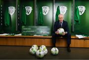 27 February 2019; Republic of Ireland manager Mick McCarthy in attendance at Aviva Stadium where the Football Association of Ireland (FAI) launched its new 3, 5 & 10-year Premium Level tickets - “Club Ireland” - ahead of the Republic of Ireland’s EURO 2020 qualifying campaign kicking off next month with Georgia coming to Aviva Stadium on Tuesday, March 26th. Priced at €5,000 for a 10-year ticket and with 5 home international games guaranteed each year, the FAI believe they represent the most keenly priced Premium Level season ticket in Irish sport. The new Ireland management team, Mick McCarthy, Terry Connor & Robbie Keane, were at Aviva Stadium along with FAI CEO John Delaney and former Ireland Internationals and Club Ireland Ambassadors Richard Dunne and Karen Duggan to officially launch the new and improved Club Ireland membership. Membership of Club Ireland is on sale from today (Wednesday, February 27th) and can be purchased VIA: fai.ie/clubireland; by emailing Club Ireland clubireland@fai.ieor by calling 01 899 9547. Photo by Stephen McCarthy/Sportsfile