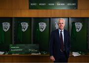 27 February 2019; Republic of Ireland manager Mick McCarthy in attendance at Aviva Stadium where the Football Association of Ireland (FAI) launched its new 3, 5 & 10-year Premium Level tickets - “Club Ireland” - ahead of the Republic of Ireland’s EURO 2020 qualifying campaign kicking off next month with Georgia coming to Aviva Stadium on Tuesday, March 26th. Priced at €5,000 for a 10-year ticket and with 5 home international games guaranteed each year, the FAI believe they represent the most keenly priced Premium Level season ticket in Irish sport. The new Ireland management team, Mick McCarthy, Terry Connor & Robbie Keane, were at Aviva Stadium along with FAI CEO John Delaney and former Ireland Internationals and Club Ireland Ambassadors Richard Dunne and Karen Duggan to officially launch the new and improved Club Ireland membership. Membership of Club Ireland is on sale from today (Wednesday, February 27th) and can be purchased VIA: fai.ie/clubireland; by emailing Club Ireland clubireland@fai.ieor by calling 01 899 9547. Photo by Stephen McCarthy/Sportsfile