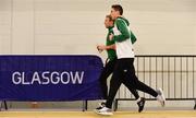 28 February 2019; John Travers, left, and Mark English of Ireland during the previews of the European Indoor Athletics Championships at the Emirates Arena in Glasgow, Scotland.  Photo by Sam Barnes/Sportsfile