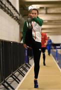 28 February 2019; Ciara Neville of Ireland  during the previews of the European Indoor Athletics Championships at the Emirates Arena in Glasgow, Scotland.  Photo by Sam Barnes/Sportsfile
