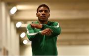 28 February 2019; Joseph Ojewumi of Ireland during the previews of the European Indoor Athletics Championships at the Emirates Arena in Glasgow, Scotland.  Photo by Sam Barnes/Sportsfile