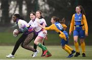 28 February 2019; Action from the Leinster Rugby Girls Metro Tag Rugby Blitz featuring Ardgillan and Ringsend at Clontarf All-Weather Pitches in Dublin. Photo by Stephen McCarthy/Sportsfile