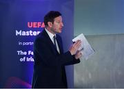 1 March 2019; Noel Mooney, Head of National Association Development, UEFA, speaking during the UEFA Masterclass in partnership with the Federation of Irish Sport, at the Aviva Stadium in Dublin. Photo by Seb Daly/Sportsfile