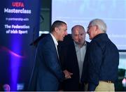 1 March 2019; Guests network prior to the UEFA Masterclass in partnership with the Federation of Irish Sport at the Aviva Stadium in Dublin. Photo by Seb Daly/Sportsfile