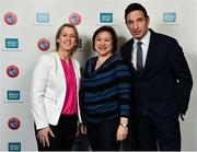 1 March 2019; Mary O’Connor, CEO, Federation of Irish Sport, left, Fiona Green, UEFA GROW Mentor, and Noel Mooney, Head of National Association Development, UEFA, during the UEFA Masterclass in partnership with the Federation of Irish Sport at the Aviva Stadium in Dublin. Photo by Seb Daly/Sportsfile