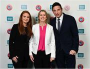 1 March 2019; Sinead Conroy, Business Services Manager, Federation of Irish Sport, left, Mary O’Connor, CEO, Federation of Irish Sport, centre, and Noel Mooney, Head of National Association Development, UEFA, during the UEFA Masterclass in partnership with the Federation of Irish Sport at the Aviva Stadium in Dublin. Photo by Seb Daly/Sportsfile