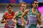 1 March 2019; Sean Tobin of Ireland competing in the Men's 3000m event during day one of the European Indoor Athletics Championships at Emirates Arena in Glasgow, Scotland. Photo by Sam Barnes/Sportsfile