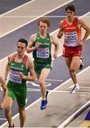 1 March 2019; Sean Tobin of Ireland competing in the Men's 3000m event alongside David Palacio of Spain, during day one of the European Indoor Athletics Championships at Emirates Arena in Glasgow, Scotland. Photo by Sam Barnes/Sportsfile