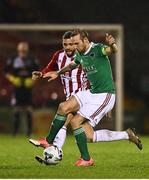 1 March 2019; Karl Sheppard of Cork City in action against Darren Cole of Derry City during the SSE Airtricity League Premier Division match between Cork City and Derry City at Turners Cross in Cork. Photo by Eóin Noonan/Sportsfile