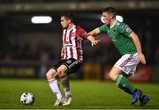 1 March 2019; Michael McCrudden of Derry City in action against Dan Casey of Cork City during the SSE Airtricity League Premier Division match between Cork City and Derry City at Turners Cross in Cork. Photo by Eóin Noonan/Sportsfile