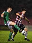 1 March 2019; Conor McCormack of Cork City in action against Barry McNamee of Derry City during the SSE Airtricity League Premier Division match between Cork City and Derry City at Turners Cross in Cork. Photo by Eóin Noonan/Sportsfile
