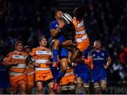 1 March 2019; Rabz Maxwane of Toyota Cheetahs and Adam Byrne of Leinster contest a high ball during the Guinness PRO14 Round 17 match between Leinster and Toyota Cheetahs at the RDS Arena in Dublin. Photo by Ramsey Cardy/Sportsfile