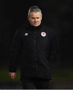 1 March 2019; St Patrick's Athletic manager Harry Kenny at haf-time during the SSE Airtricity League Premier Division match between UCD and St Patrick's Athletic at the UCD Bowl in Belfield, Dublin. Photo by Piaras Ó Mídheach/Sportsfile