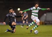 1 March 2019; Joey O'Brien of Shamrock Rovers in action against Pat Hoban of Dundalk during the SSE Airtricity League Premier Division match between Shamrock Rovers and Dundalk at Tallaght Stadium in Dublin. Photo by Seb Daly/Sportsfile