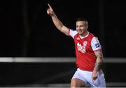 1 March 2019; Mikey Drennan of St Patrick's Athletic celebrates scoring his side's first goal during the SSE Airtricity League Premier Division match between UCD and St Patrick's Athletic at the UCD Bowl in Belfield, Dublin. Photo by Piaras Ó Mídheach/Sportsfile
