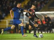 1 March 2019; Daniel Mandroiu of Bohemians in action against Kenny Browne of Waterford during the SSE Airtricity League Premier Division match between Waterford and Bohemians at the RSC in Waterford. Photo by Harry Murphy/Sportsfile