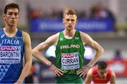 1 March 2019; Zak Curran of Ireland following the Men's 800m event during day one of the European Indoor Athletics Championships at Emirates Arena in Glasgow, Scotland. Photo by Sam Barnes/Sportsfile