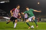 1 March 2019; Garry Buckley of Cork City in action against Gerardo Bruna of Derry City during the SSE Airtricity League Premier Division match between Cork City and Derry City at Turners Cross in Cork. Photo by Eóin Noonan/Sportsfile