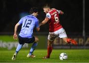 1 March 2019; Richie O'Farrell of UCD in action against Conor Clifford of St Patrick's Athletic during the SSE Airtricity League Premier Division match between UCD and St Patrick's Athletic at the UCD Bowl in Belfield, Dublin. Photo by Piaras Ó Mídheach/Sportsfile