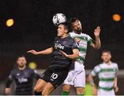 1 March 2019; Jamie McGrath of Dundalk in action against Greg Bolger of Shamrock Rovers during the SSE Airtricity League Premier Division match between Shamrock Rovers and Dundalk at Tallaght Stadium in Dublin. Photo by Seb Daly/Sportsfile