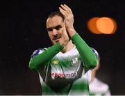 1 March 2019; Joey O'Brien of Shamrock Rovers acknowledges his side's supporters following the SSE Airtricity League Premier Division match between Shamrock Rovers and Dundalk at Tallaght Stadium in Dublin. Photo by Seb Daly/Sportsfile