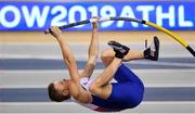 1 March 2019; Sondre Guttormsen of Norway competing in the Men's Pole Vault event during day one of the European Indoor Athletics Championships at Emirates Arena in Glasgow, Scotland. Photo by Sam Barnes/Sportsfile
