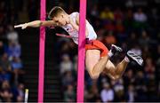 1 March 2019; Robert Sobera of Poland fails a clearance whilst competing in the Men's Pole Vault event during day one of the European Indoor Athletics Championships at Emirates Arena in Glasgow, Scotland. Photo by Sam Barnes/Sportsfile