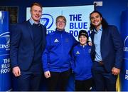 1 March 2019; Leinster players Ciarán Frawley, left, and James Lowe with supporters in the Blue Room prior to the Guinness PRO14 Round 17 match between Leinster and Toyota Cheetahs at the RDS Arena in Dublin. Photo by Brendan Moran/Sportsfile