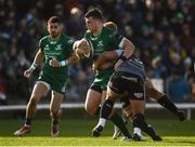 2 March 2019; Tom Farrell of Connacht is tackled by Tom Botha of Ospreys during the Guinness PRO14 Round 17 match between Connacht and Ospreys at The Sportsground in Galway. Photo by Harry Murphy/Sportsfile