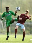 2 March 2019; Nick Izehi of Kerry in action against Jake Lynch of Cobh Ramblers during the SSE Airtricity Under-17 National League match between Cobh Ramblers and Kerry at Ballea Park in Carrigaline, Cork. Photo by Eóin Noonan/Sportsfile