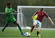 2 March 2019; Daniel Okwute of Kerry in action against Tiernan O'Brien of Cobh Ramblers during the SSE Airtricity Under-17 National League match between Cobh Ramblers and Kerry at Ballea Park in Carrigaline, Cork. Photo by Eóin Noonan/Sportsfile