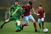 2 March 2019; Tom Noonan of Cobh Ramblers in action against Kian Clancy of Kerry during the SSE Airtricity Under-17 National League match between Cobh Ramblers and Kerry at Ballea Park in Carrigaline, Cork. Photo by Eóin Noonan/Sportsfile