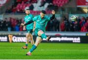 2 March 2019; Bill Johnston of Munster kicks a penalty during the Guinness PRO14 Round 17 match between Scarlets and Munster at Parc Y Scarlets in Llanelli, Wales. Photo by Aled Llywelyn/Sportsfile